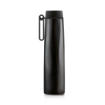Thermosfles van gerecycled roestvrij staal met handig handvat 750ml kleur zwart