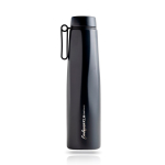 Thermosfles van gerecycled roestvrij staal met handig handvat 750ml kleur zwart