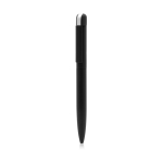 Elegante pen van gerecycled roestvrij staal met blauwe inkt kleur zwart