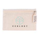 Bedrukte toilettas van gerecycled katoen 220 g/m² Cotton Recycled kleur naturel gedetailleerde weergave