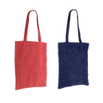 Fluwelen polyester tas met lange hengsels 240 g/m² kleur marineblauw zesde weergave