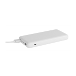 Powerbank gemaakt van gerecycled ABS met een capaciteit van 8.000 mAh kleur wit tweede weergave