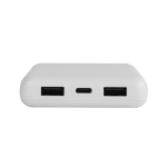 Powerbank gemaakt van gerecycled ABS met een capaciteit van 8.000 mAh kleur wit vierde weergave