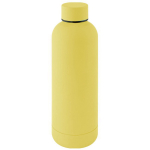 Dubbelwandige rvs drinkfles met zachte rubberen afwerking 500 ml