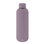 Dubbelwandige rvs drinkfles met zachte rubberen afwerking 500 ml