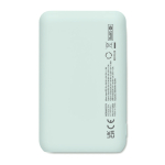 Rechthoekige powerbank van gerecycled ABS 5.000 mAh