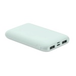 Rechthoekige powerbank van gerecycled ABS 5.000 mAh