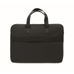 Klassieke laptoptas van gerecycled polyester 15 inch kleur zwart zevende weergave