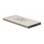 Aluminium powerbank van 8.000 mAh Powercard Extra kleur mat zilver hoofdweergave