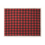 Sherpa deken met ruitpatroon van polyester 230g/m2 kleur rood vijfde weergave