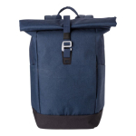 Roll-top laptoprugzak met gewatteerde schouderbanden, 15 inch kleur blauw eerste weergave