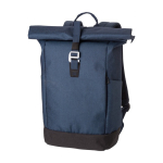 Roll-top laptoprugzak met gewatteerde schouderbanden, 15 inch kleur blauw tiende weergave