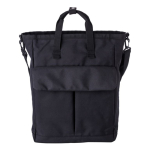 Laptoprugzak met 2 klittenbandvakken, 15 inch kleur zwart zevende weergave