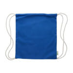 Rugzakje van 100% gerecycled katoen en natuurlijke koorden, 120 g/m² kleur blauw zevende weergave