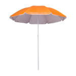 Polyester parasol in kleur met witte rand en UV-coating, Ø150 vijfde weergave