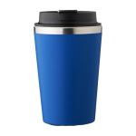 Thermosbeker van roestvrij staal met zwarte deksel, 350 ml kleur ultramarijn blauw eerste weergave