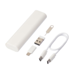 Oplaad- en dataoverdrachtkabel met diverse functies kleur wit vierde weergave