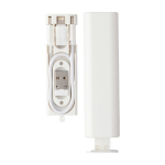 Oplaad- en dataoverdrachtkabel met diverse functies kleur wit achtste weergave