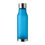 RPET-drinkfles, met deksel en basis van roestvrij staal, 600 ml kleur ultramarijn blauw eerste weergave