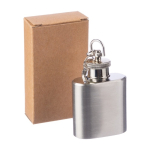 RVS sleutelhanger van een fles met een inhoud van 30 ml kleur zilver derde weergave