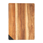Snijplank met logo van acaciahout met messenslijper kleur bruin tweede weergave