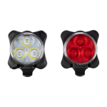 Oplaadbare fietslampen met 3 LED-lichten en 4 standen kleur meerkleurig eerste weergave