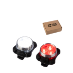 Oplaadbare fietslampen met 3 LED-lichten en 4 standen kleur meerkleurig met jouw bedrukking