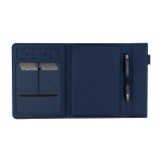 Portemonee van gerecycled polyester met kaarthouder kleur blauw vierde weergave