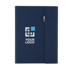 Portemonee van gerecycled polyester met kaarthouder kleur blauw met jouw bedrukking