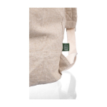 Oprolbare rugzak van hennep met klein voorvak met rits, 280 g/m² kleur khaki zevende weergave