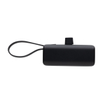 Powerbank met lightning-connector en meerdere poorten, 3.000 mAh kleur zwart vierde weergave