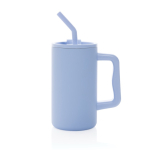 Elegante thermische mok van gerecycled roestvrij staal 800 ml kleur lichtblauw tweede weergave