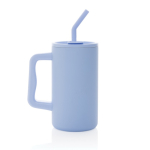 Elegante thermische mok van gerecycled roestvrij staal 800 ml kleur lichtblauw vierde weergave
