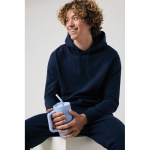 Elegante thermische mok van gerecycled roestvrij staal 800 ml kleur lichtblauw weergave met model