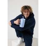 Elegante thermische mok van gerecycled roestvrij staal 800 ml kleur lichtblauw tweede weergave met model