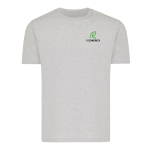 Unisex regular fit T-shirt van 100% katoen 180 g/m² Iqoniq kleur lichtgrijs weergave met logo