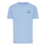 Unisex regular fit T-shirt van 100% katoen 180 g/m² Iqoniq kleur cyaan blauw weergave met logo