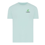 Unisex regular fit T-shirt van 100% katoen 180 g/m² Iqoniq kleur mintgroen weergave met logo