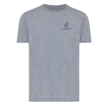 Unisex regular fit T-shirt van 100% katoen 180 g/m² Iqoniq kleur lichtgrijs gemarmerd weergave met logo