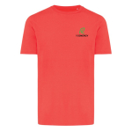 Unisex regular fit T-shirt van 100% katoen 180 g/m² Iqoniq kleur koraal weergave met logo