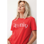 Unisex regular fit T-shirt van 100% katoen 180 g/m² Iqoniq kleur koraal