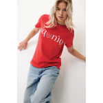 Unisex regular fit T-shirt van 100% katoen 180 g/m² Iqoniq kleur koraal