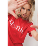 Unisex regular fit T-shirt van 100% katoen 180 g/m² Iqoniq kleur koraal