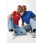 Unisex regular fit T-shirt van 100% katoen 180 g/m² Iqoniq kleur koraal