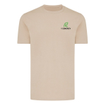 Unisex regular fit T-shirt van 100% katoen 180 g/m² Iqoniq kleur lichtbruin weergave met logo