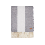 Zachte en comfortabele Polylana®-deken met klassiek streepjespatroon kleur grijs