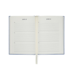 Notitieboek van gerecycled papier met bladwijzer en hoes, A5 kleur blauw tweede weergave