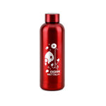 Roestvrijstalen fles, 90% gerecycled, met matte afwerking 550 ml kleur rood afbeelding met logo
