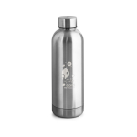 Roestvrijstalen fles, 90% gerecycled, met matte afwerking 550 ml kleur mat zilver afbeelding met logo