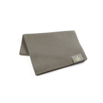 Sjaal van gerecycled RPET polyester met personaliseerbare patch kleur lichtgrijs afbeelding met logo